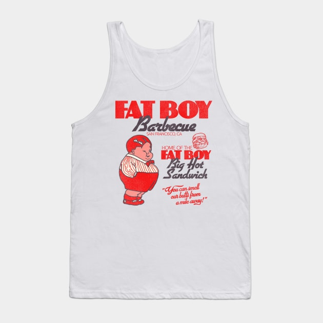 Fat Boy Barbecue Retro BBQ Restaurant San Francisco Tank Top by darklordpug